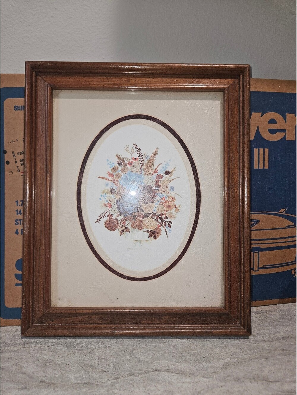 Vintage floral framed
